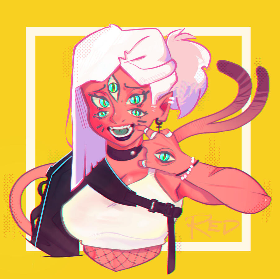 Made a monster oc for a tiktok challenge